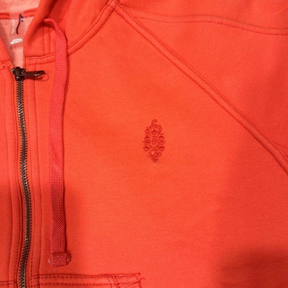 Free People Movement Sideline Zip Up Hoodie Sweatshirt Coral Medium - Picture 2 of 10